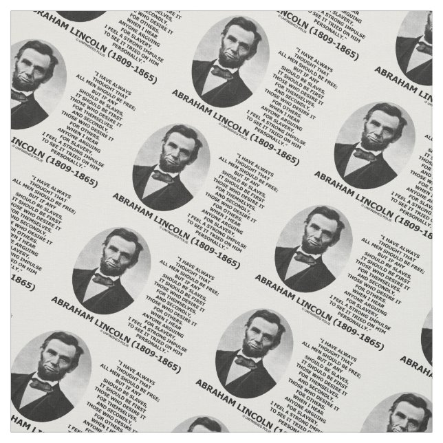 Tela Abraham Lincoln todos los hombres debe ser (Retal)