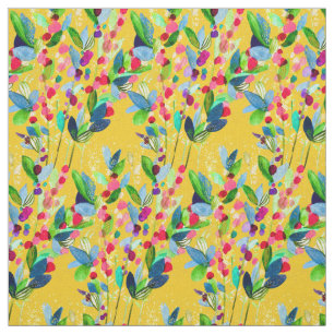 Tela Abstracto acuarela colorida floral