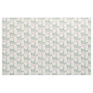 Tela Abstracto ASL I Love You Patteric Fabric