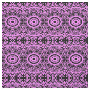 Tela Abstracto de impresión floral púrpura y negra
