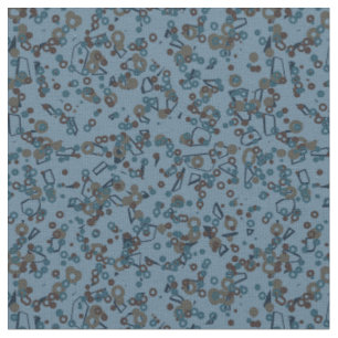Tela abstracto marrón y azul