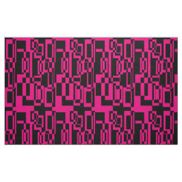 Tela Abstraktes Pink/Schwarz Muster Formen