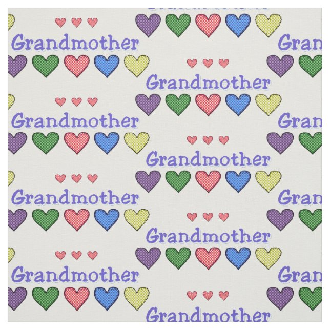 Tela Abuela Gingham Hearts (Retal)