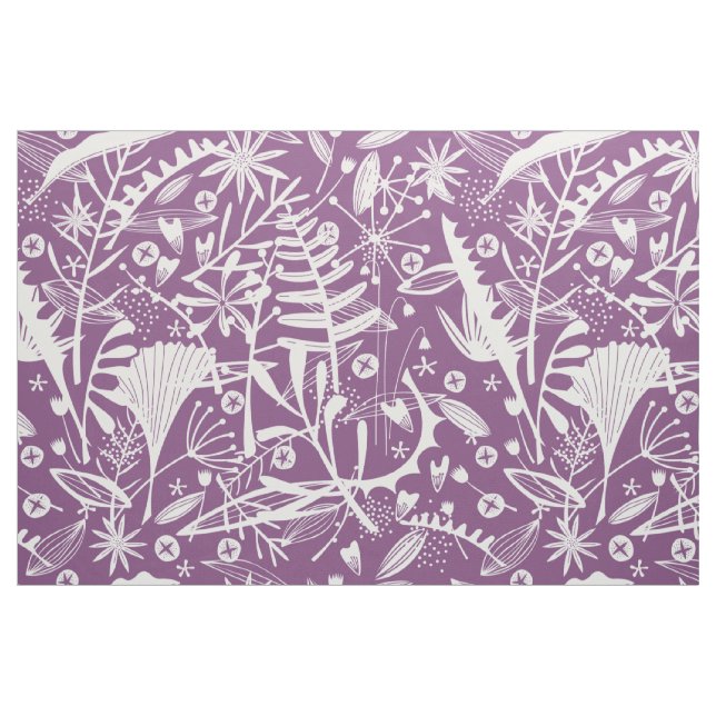 Tela Abundance Botanic Berry Fabric (Yarda)