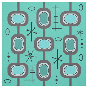 Tela Acamarina de arte geométrico de la edad espacial