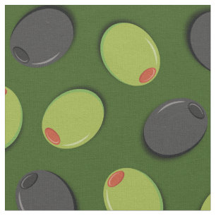 Tela Aceitunas y alimentos verdes