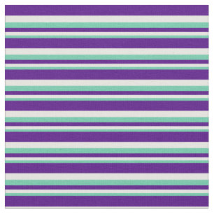 Tela Acuamarina, crema de menta y patrón índigo