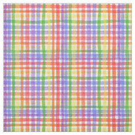 Tela Acuarela Arcoiris Plaid / Gingham