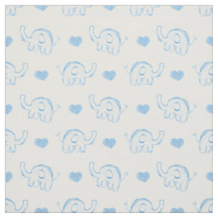 Tela acuarela cuteblue bebé elefantes elefantes