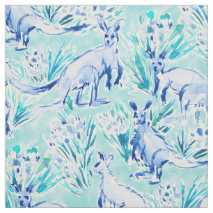 Tela Acuarela de la aguamarina del CANGURO KOURT