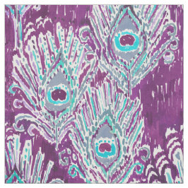 Tela Acuarela del ciruelo de la pluma de Peacocky