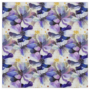 Tela Acuarela Delphinium Jardinería Flores Primavera