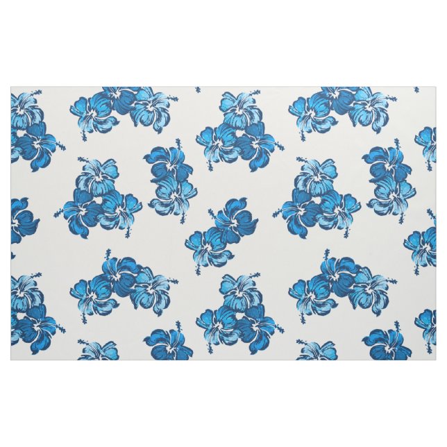 Tela Acuarela Hibiscus Hawai Tropical ("Cuarto gordo" (fat quarter))