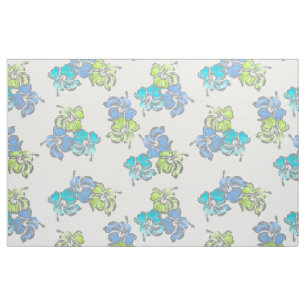 Tela Acuarela Hibiscus Hawai Tropical