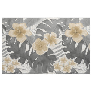 Tela Acuarela Luana Floral Neutral Tropical