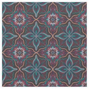 Tela Acuarela Marroquí Boho Tile Geométrico