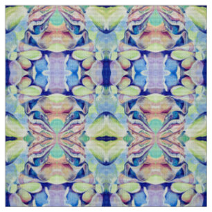 Tela Acuarela Multicolor Vibrante Arte Deco Abstracto