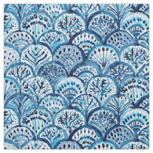 Tela Acuarela PROFUNDA de la concha de peregrino de la