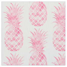 Tela Acuarela rosa Piña tropical