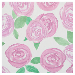 Tela Acuarela. Rosas rosas rosas