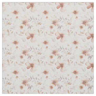 Tela Acuarela Rústica Elegancia floral beige