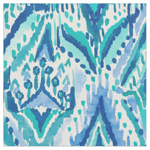 Tela Acuarela tribal de la franja de Ikat del