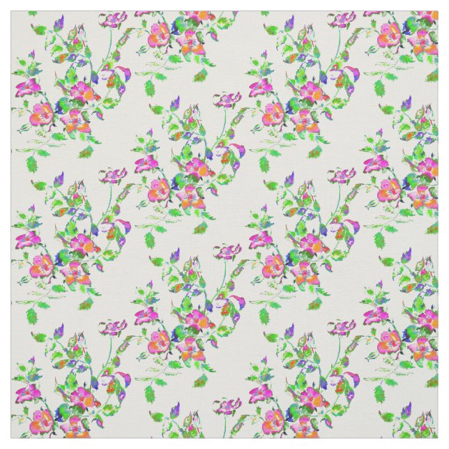 Tela acuarela vintage Patrón rosa rosa (Retal)