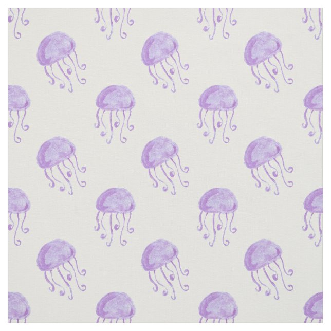 Tela acuarela violeta diseño de playa (Retal)