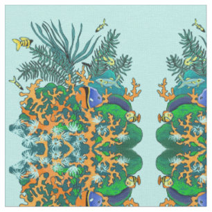 Tela Acuario de agua salada de coral de coral de peces