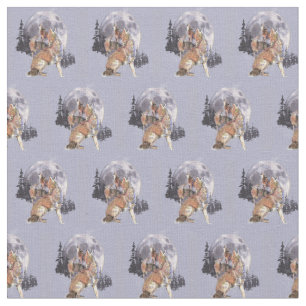 Tela Acumulación de acuarela Coyote Animal salvaje