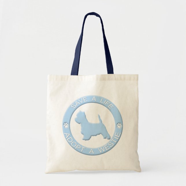 Tela Adopte un bolso de Westie (Frente)