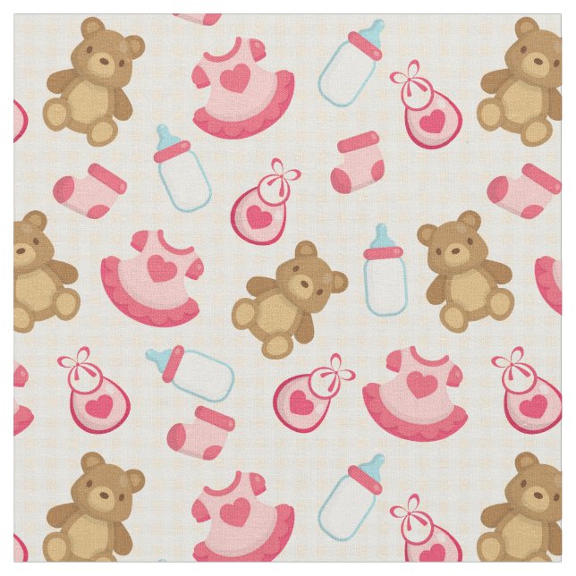 Tela Adorable Baby Girl Fabric (De cerca)