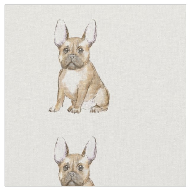 Tela Adorable cachorro de bulldog francés (De cerca)