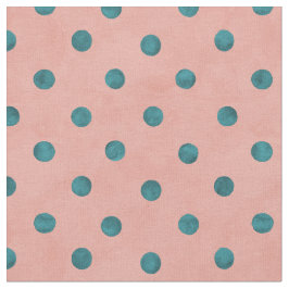 Tela Adorable patrón de lunares en azul y rosa