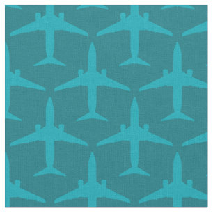 Tela Aeroplano gráfico en la aguamarina azul