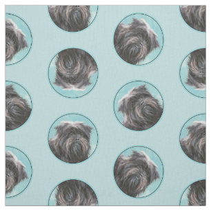 Tela Affenpinscher Pintura de arte de perro negro y pla