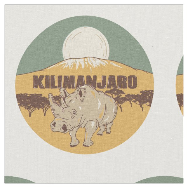 Tela Afiche de viaje del Monte Kilimanjaro (De cerca)