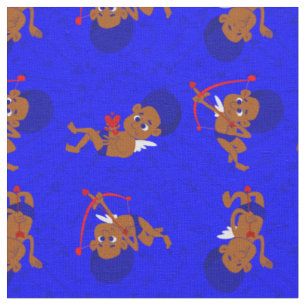 Tela afro angel negro cupido cherub africano azul coraz