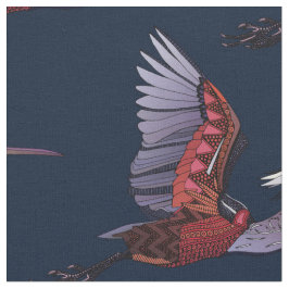 Tela Agami heron indigo fabric
