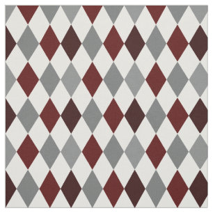 Tela Aggie Maroon & Grey Argyle Pattern Fabric