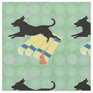 Tela Agilidad - Perro en la sombra sobre salto largo