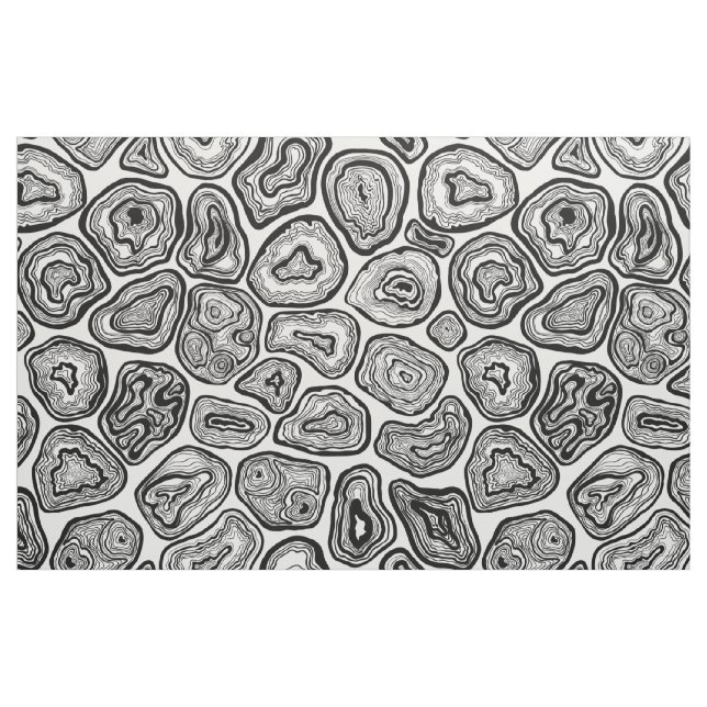 Tela Agitar cortes en blanco y negro ("Cuarto gordo" (fat quarter))