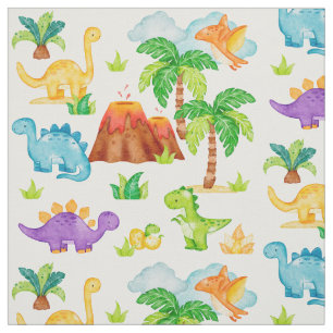 Tela Agua Dinosaurio Volcán Palm Tree Niños Bebé