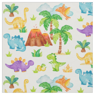 Tela Agua Dinosaurio Volcán Palm Tree Niños Bebé