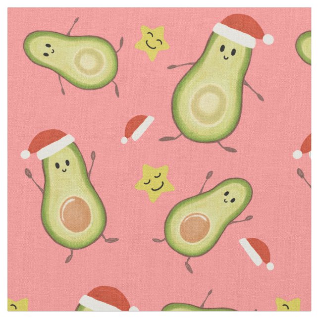 Tela Aguacates y Navidad (De cerca)