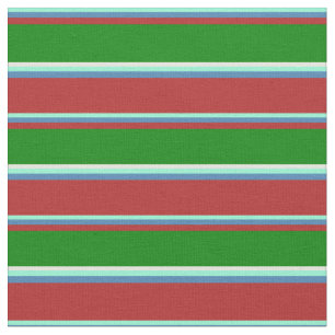 Tela Aguamarina, azul, rojo, verde y beige