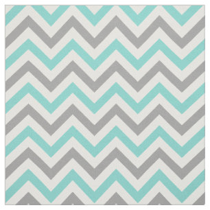 Tela Aguamarina turquesa, gris de DK, zigzag blanco Sz6