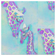 aguamarina y jirafas púrpuras