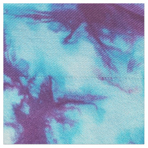 Tela Aguamarina y teñido anudado púrpura del