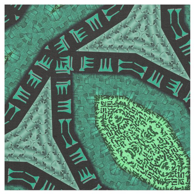 Tela Aguamarina y verde de Klaatu (De cerca)